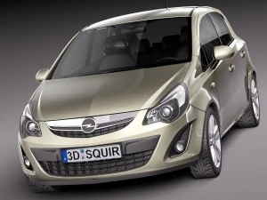 Opel Corsa 5-door 2012 3D Model