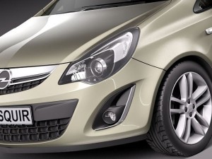 Opel Corsa 5-door 2012 3D Model