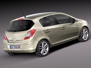 Opel Corsa 5-door 2012 3D Model