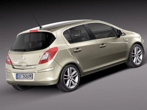 Opel Corsa 5-door 2012 3D Model