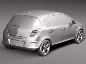 Opel Corsa 5-door 2012 3D Model