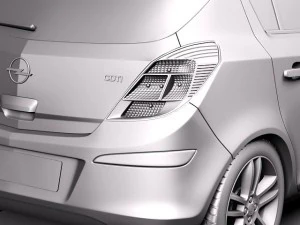 Opel Corsa 5-door 2012 3D Model