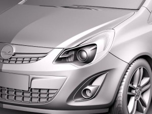 Opel Corsa 5-door 2012 3D Model