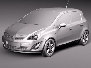 Opel Corsa 5-door 2012 3D Model