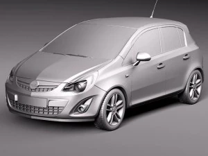 Opel Corsa 5-door 2012 3D Model