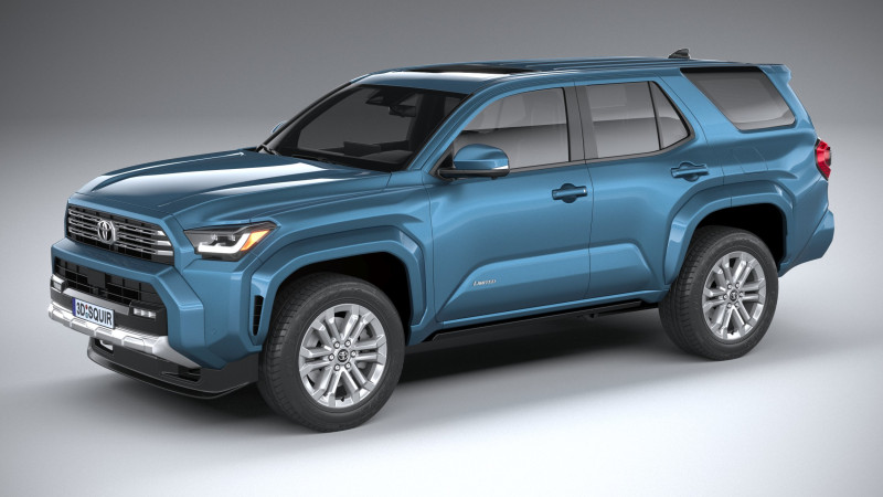 Toyota 4runner 2025 3D Model .c4d .max .obj .3ds .fbx .stl .blend 