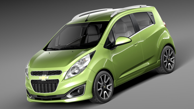 Chevrolet Spark 2012 3Dモデル .c4d .max .obj .3ds .fbx .stl .blend 