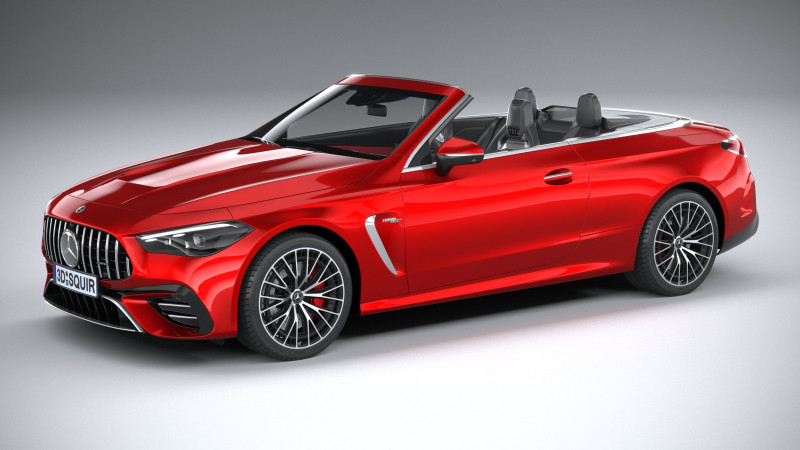 Mercedes-Benz CLE53 AMG Cabriolet 2025 Modelo 3D .c4d .max .obj .3ds .fbx .stl .blend 