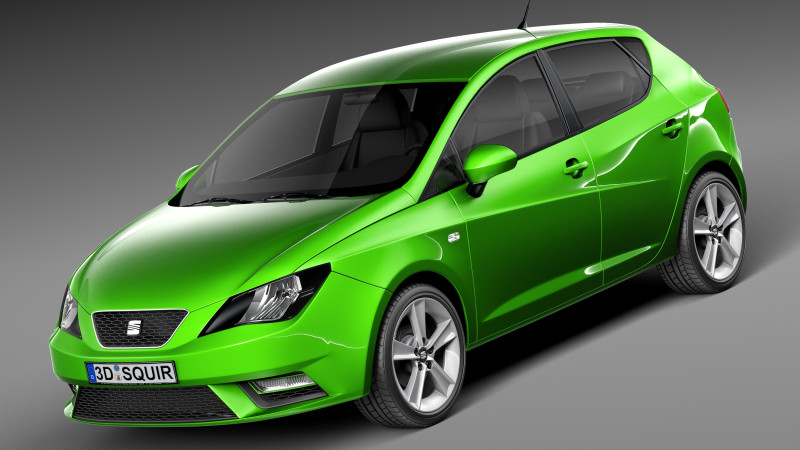 Seat Ibiza 5-door 2013 Modèle 3D .c4d .max .obj .3ds .fbx .stl .blend 