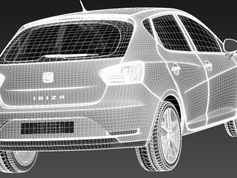 Seat Ibiza 5-door 2013 Modèle 3D