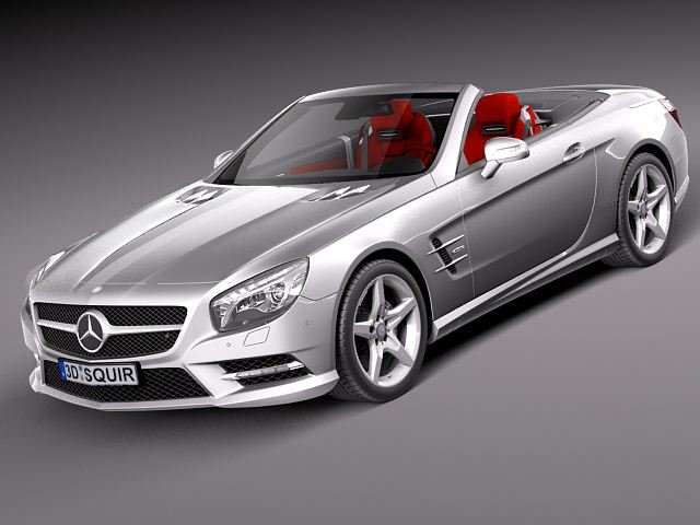 Mercedes-Benz SL 2013 3D Модель .c4d .max .obj .3ds .fbx .stl .blend 