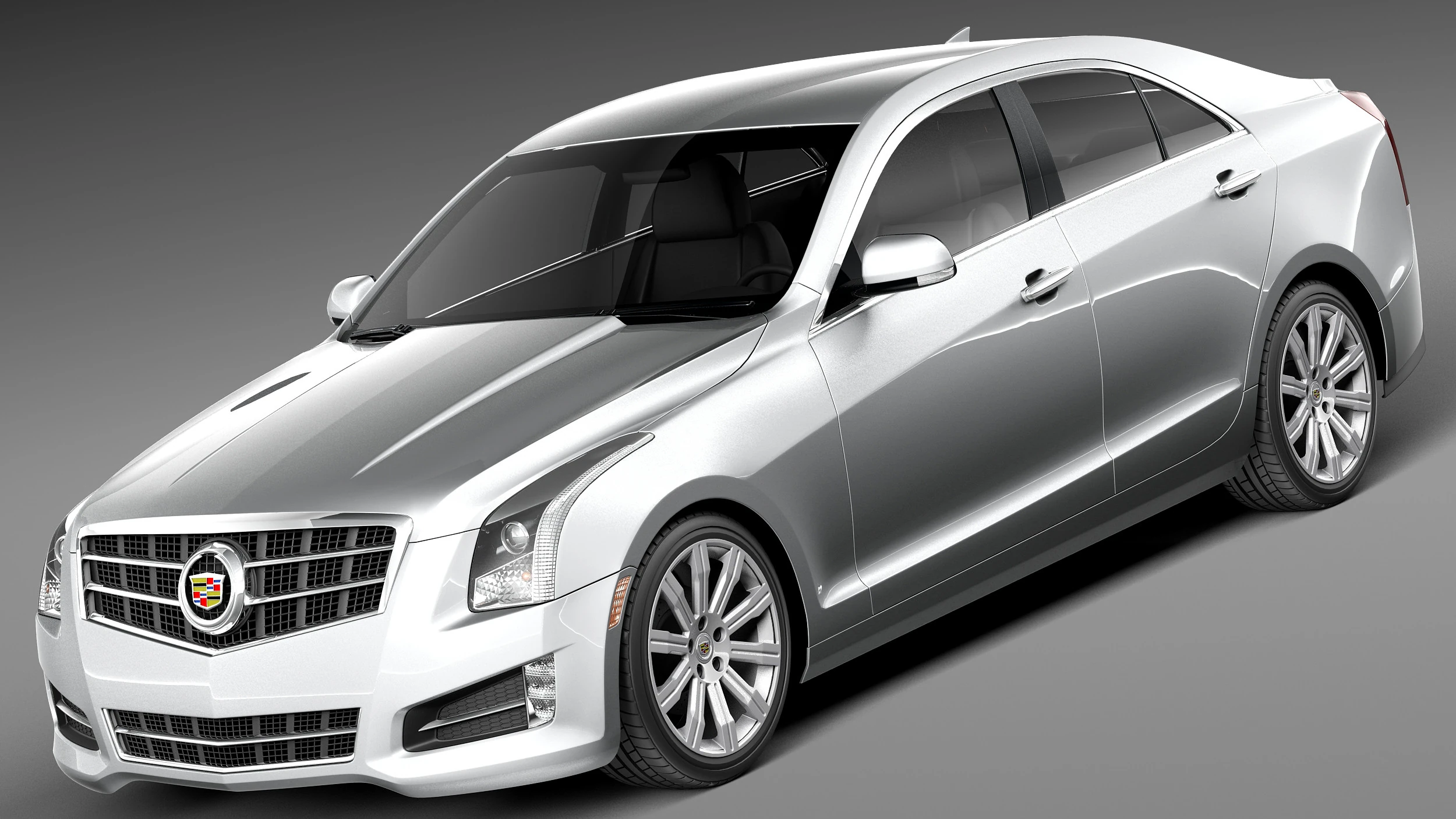 Cadillac ATS 2013 3D Model .c4d .max .obj .3ds .fbx .stl .blend 