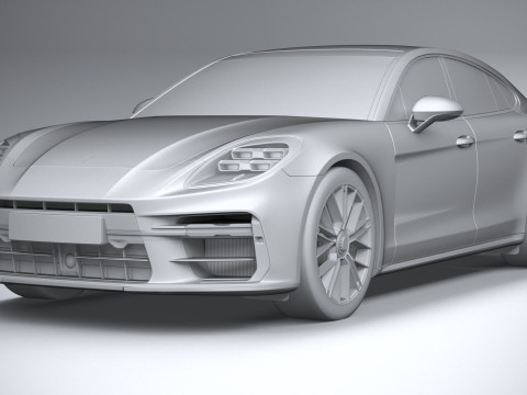 Porsche Panamera Turbo S 2024 3D Модель
