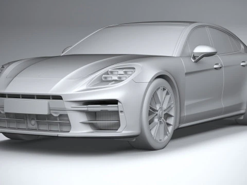Porsche Panamera Turbo S 2024 3D Model