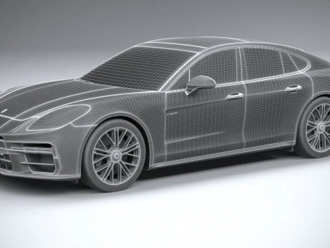 Porsche Panamera Turbo S 2024 3D Model