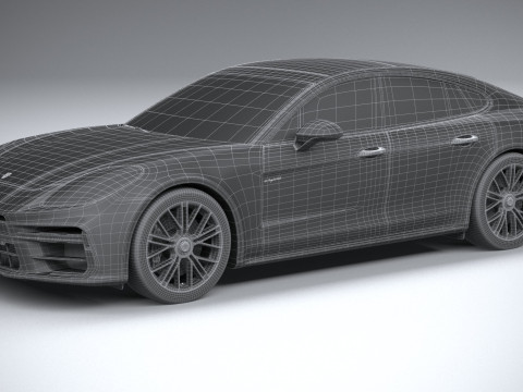 Porsche Panamera Turbo S 2024 3D Модель