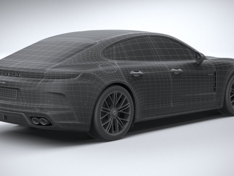 Porsche Panamera Turbo S 2024 3D Модель