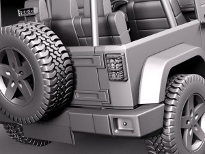 Jeep Wrangler Rubicon 2012 Modelo 3D