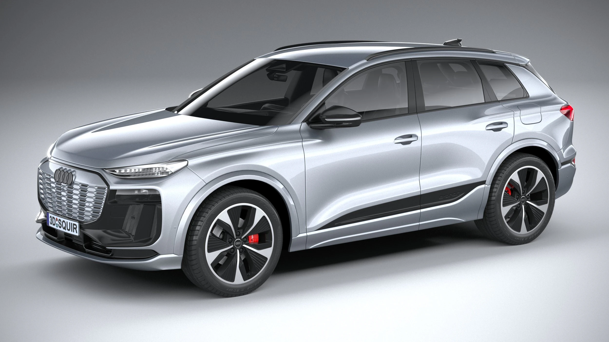 Audi SQ6 e-tron 2025 3D Model .c4d .max .obj .3ds .fbx .stl .blend