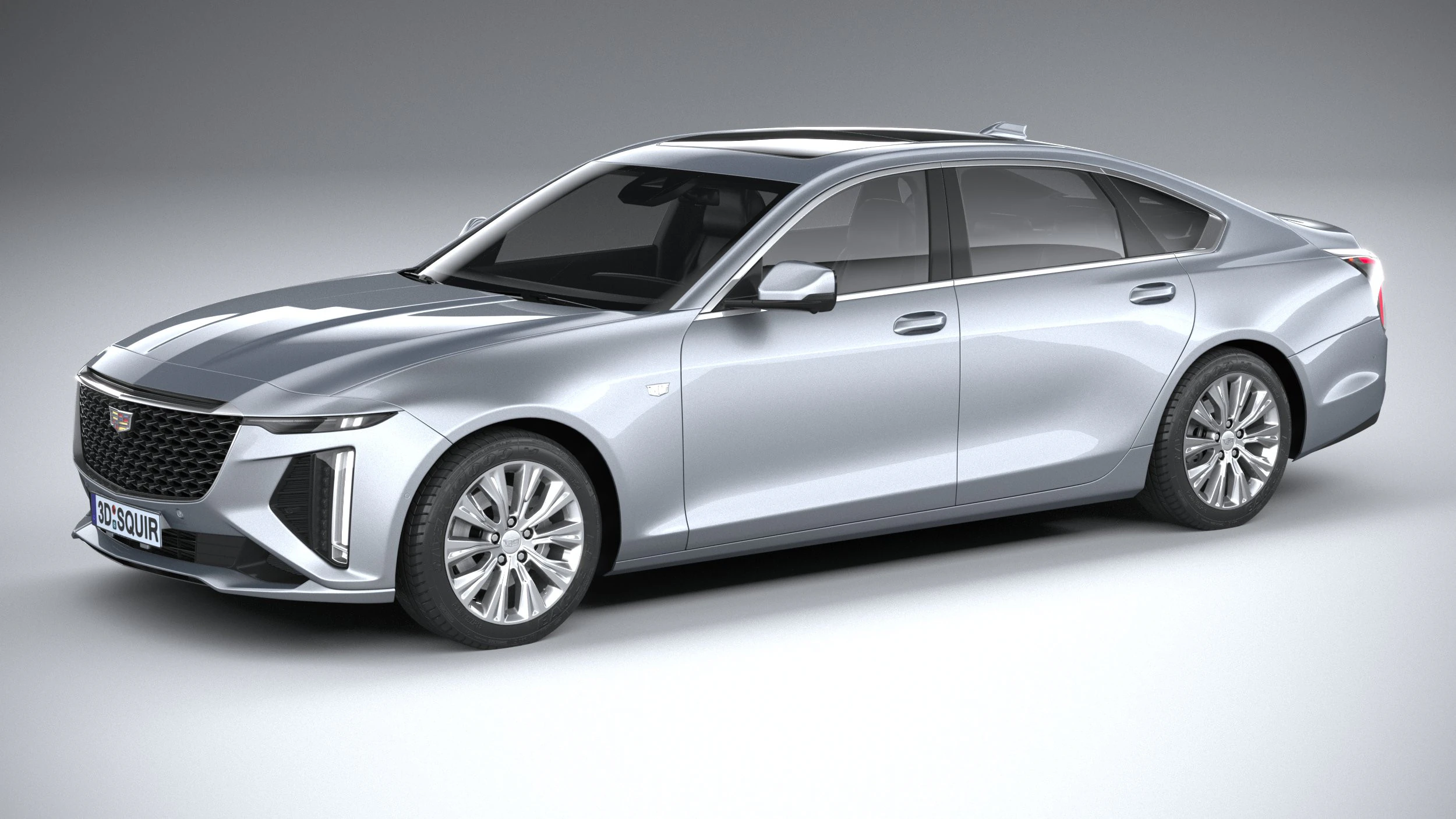 Cadillac CT6 2024 3D Model .c4d .max .obj .3ds .fbx .stl .blend 