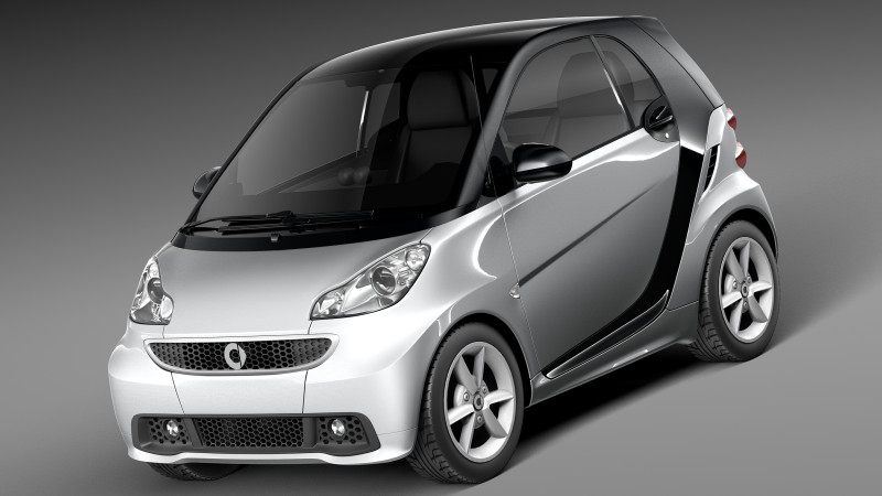 Smart 42 Fortwo 2013 3D-Modell .c4d .max .obj .3ds .fbx .stl .blend 