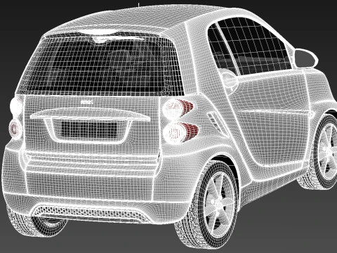 Smart 42 Fortwo 2013 3D Model