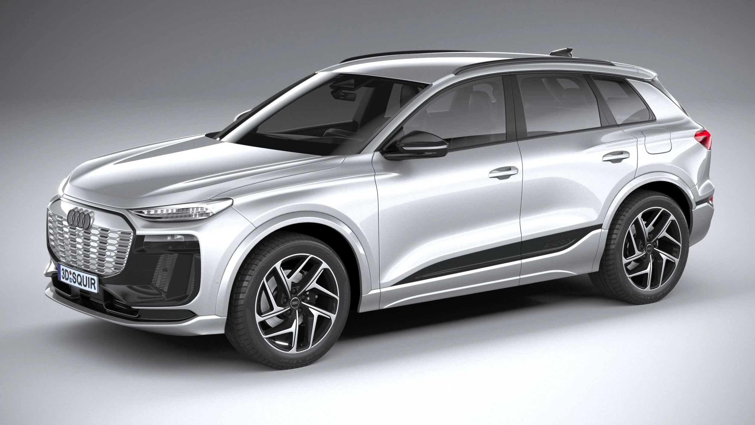 Audi Q6 E-tron 2025 3D Model .c4d .max .obj .3ds .fbx .stl .blend