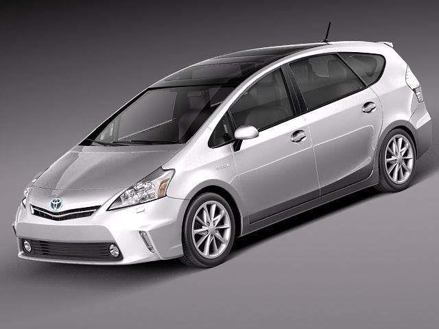 Toyota prius v 2012 Model 3D .c4d .max .obj .3ds .fbx .stl .blend 