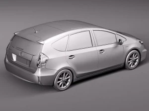 Toyota prius v 2012 3D Model