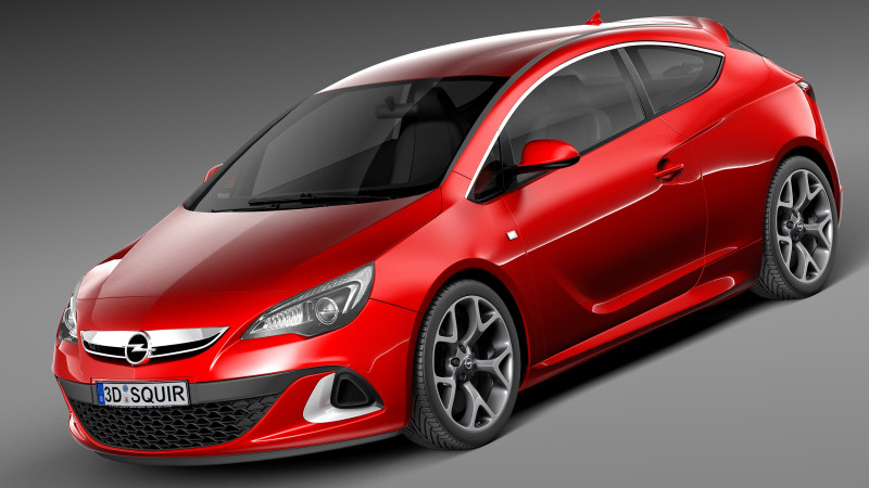 Opel Astra OPC 2013 Model 3D .c4d .max .obj .3ds .fbx .stl .blend 