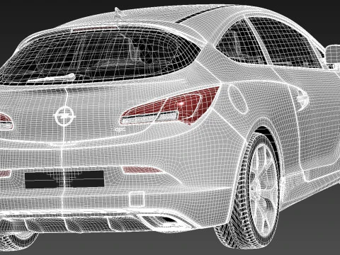 Opel Astra OPC 2013 3D Model