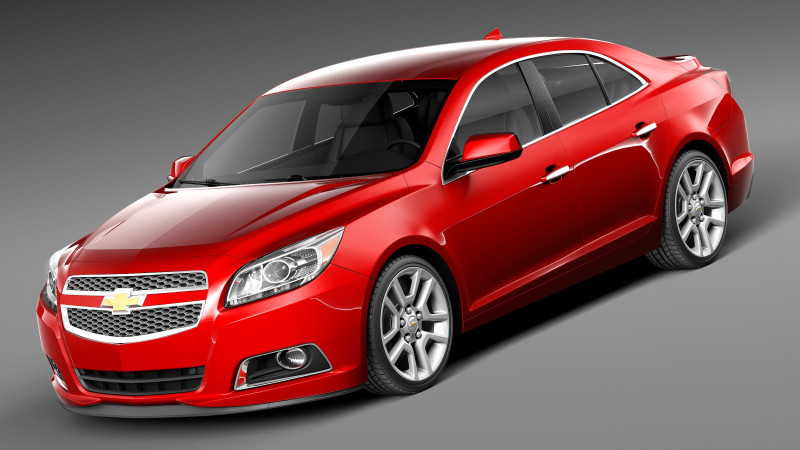 Chevrolet Malibu 2013 3D Model .c4d .max .obj .3ds .fbx .stl .blend 