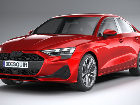 Audi A3 Sedan 2025 3D 模型