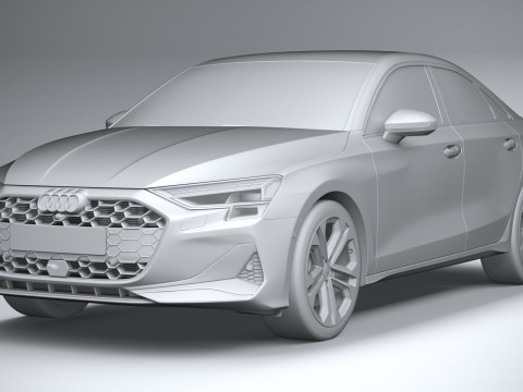 Audi A3 Sedan 2025 3D 模型