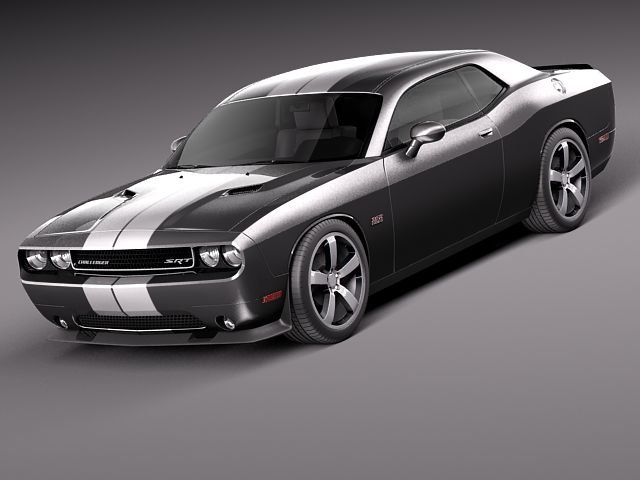Dodge Challenger SRT8 392 2012 3D 模型 .c4d .max .obj .3ds .fbx .stl .blend 