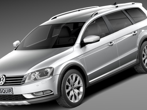 Volkswagen Passat Alltrack 2013 3D Модель