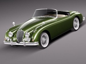 Jaguar XK150 Roadster 1957-1961 3D Model