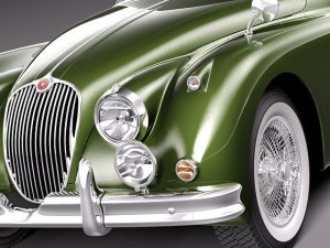 Jaguar XK150 Roadster 1957-1961 3D Model
