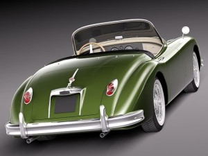 Jaguar XK150 Roadster 1957-1961 3D Model