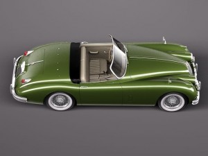 Jaguar XK150 Roadster 1957-1961 3D Model