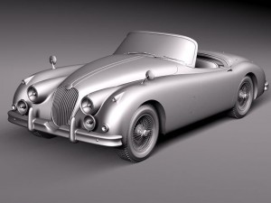 Jaguar XK150 Roadster 1957-1961 3D Model