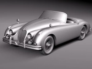 Jaguar XK150 Roadster 1957-1961 3D Model