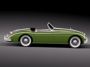 Jaguar XK150 Roadster 1957-1961 3D Model