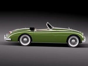 Jaguar XK150 Roadster 1957-1961 3D Model