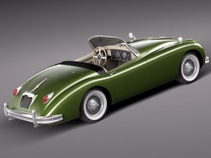 Jaguar XK150 Roadster 1957-1961 3D Model