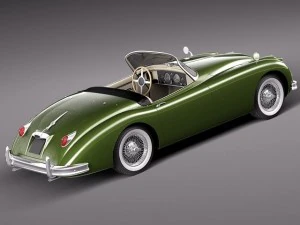 Jaguar XK150 Roadster 1957-1961 3D Model