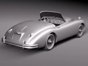 Jaguar XK150 Roadster 1957-1961 3D Model