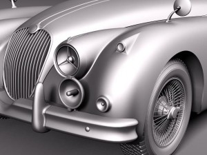 Jaguar XK150 Roadster 1957-1961 3D Model