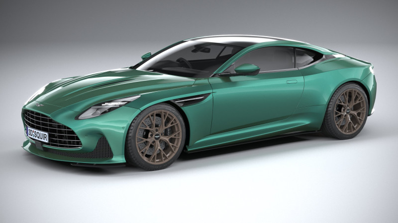 Aston Martin DB12 2024 LowPoly 3Dモデル .c4d .max .obj .3ds .fbx .stl .blend 