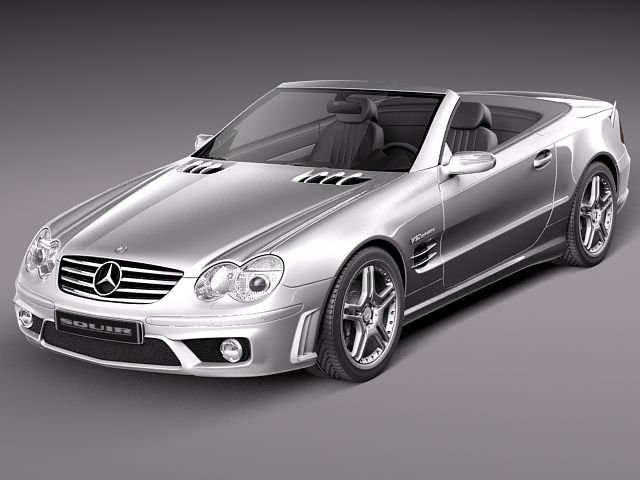 Mercedes-Benz SL 65 AMG 2006 3D 模型 .c4d .max .obj .3ds .fbx .stl .blend 
